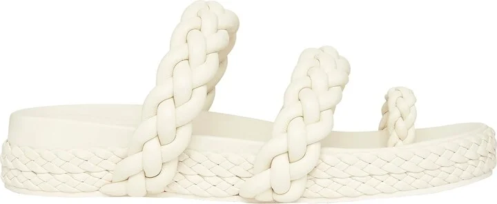 Promenade Braided Chunky Slide In Colour White Size 36