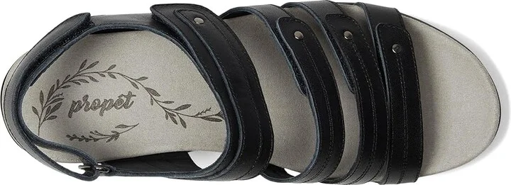 Propet Ainsley Women's Sandals Black : 6.5 M (B), Leather/Rubber - Image 2
