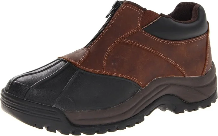 Propet Blizzard Ankle Zip Men's Cold Weather Boots Brown/Black : 8 XX (5E), Leather/Synthetic - Image 2