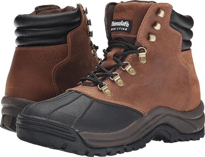 Propet Blizzard Mid Lace Men's Boots Brown/Black : 8 X (3E), Leather