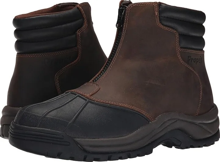 Propet Blizzard Mid Zip Men's Lace-up Boots Brown/Black : 7 M (D), Leather/Synthetic