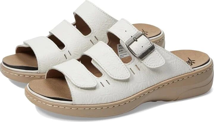 Propet Breezy Walker Slide Women's Sandals White Onyx : 8 W (D), Leather