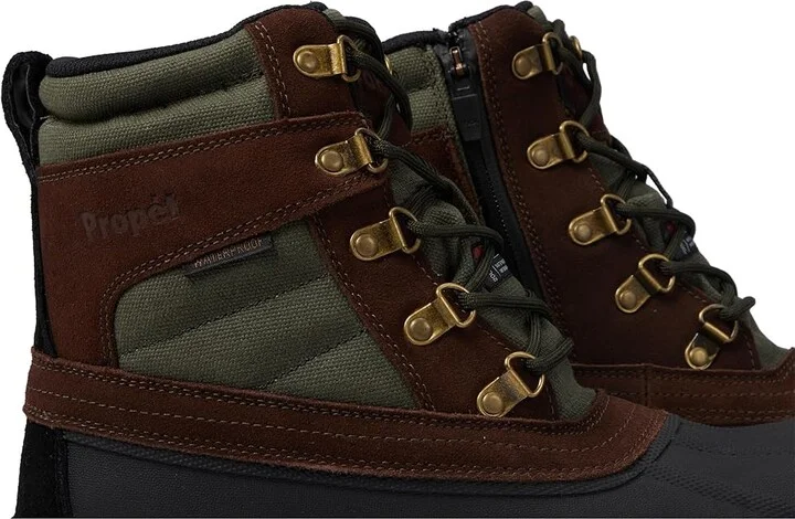 Propet Cortland Men's Snow Shoes Brown/Olive : 16 X (3E), Canvas/Suede - Image 6