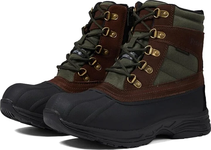 Propet Cortland Men's Snow Shoes Brown/Olive : 16 X (3E), Canvas/Suede