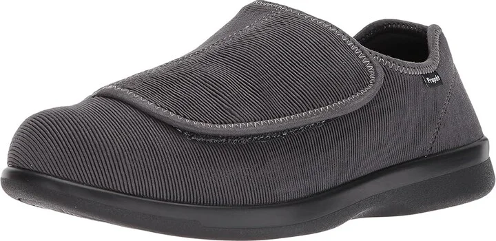 Propet Cush 'N Foot Men's Slip on Shoes Slate Corduroy : 7.5 M (D), Textile - Image 2