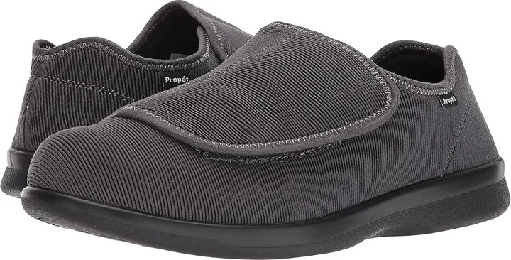 Propet Cush 'N Foot Men's Slip on Shoes Slate Corduroy : 7.5 M (D), Textile