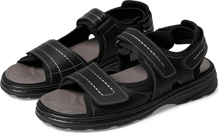 Propet Hudson Men's Sandals Black : 10 M (D), Leather