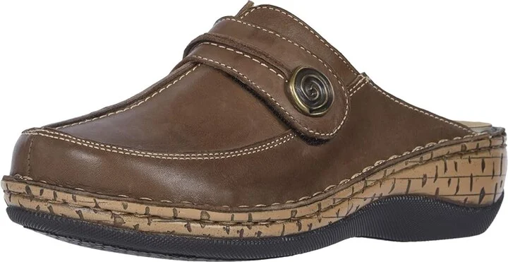 Propet Jana Women's Slip on Shoes Brown : 7.5 W (D), Leather/Full Grain leather - Image 2