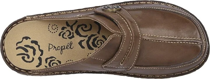 Propet Jana Women's Slip on Shoes Brown : 7.5 W (D), Leather/Full Grain leather - Image 3