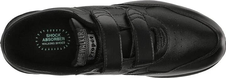 Propet Life Walker Strap Medicare/HCPCS Code = A5500 Diabetic Shoe Men's Hook and Loop Shoes Black : 7 M (D), Leather - Image 3