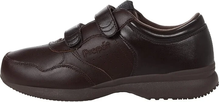 Propet Life Walker Strap Medicare/HCPCS Code = A5500 Diabetic Shoe Men's Hook and Loop Shoes Brown : 7.5 XX (5E), Leather - Image 6
