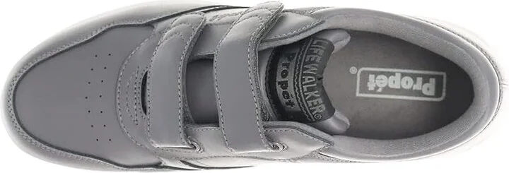 Propet Life Walker Strap Medicare/HCPCS Code = A5500 Diabetic Shoe Men's Hook and Loop Shoes Dark Grey : 8 XX (5E), Leather - Image 2