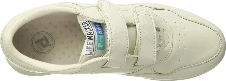 Propet Life Walker Strap Medicare/HCPCS Code = A5500 Diabetic Shoe Men's Hook and Loop Shoes Sport White : 7.5 M (D), Leather - Image 3