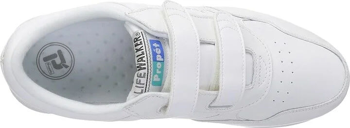 Propet Life Walker Strap Medicare/HCPCS Code = A5500 Diabetic Shoe Men's Hook and Loop Shoes White : 7.5 M (D), Leather - Image 3