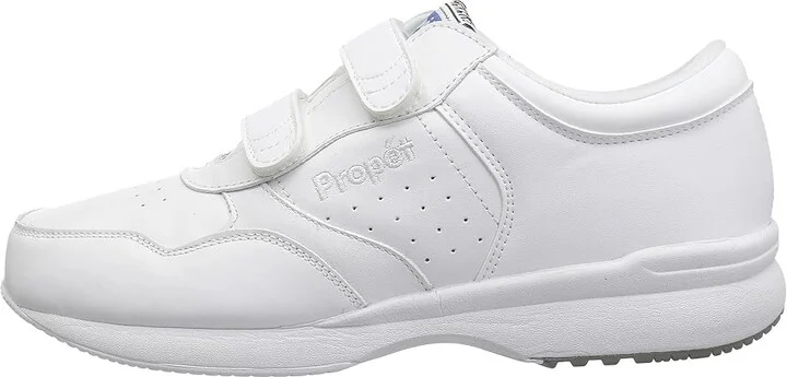 Propet Life Walker Strap Medicare/HCPCS Code = A5500 Diabetic Shoe Men's Hook and Loop Shoes White : 7.5 M (D), Leather - Image 7