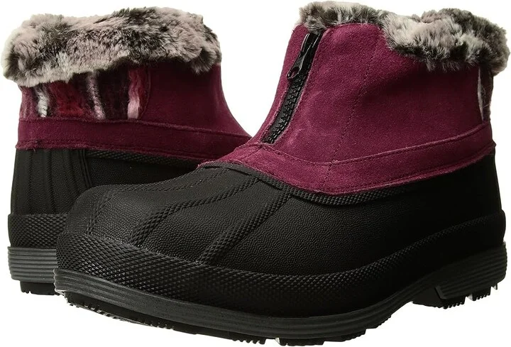 Propet Lumi Ankle Zip Women's Boots Berry : 6 M (B), Suede