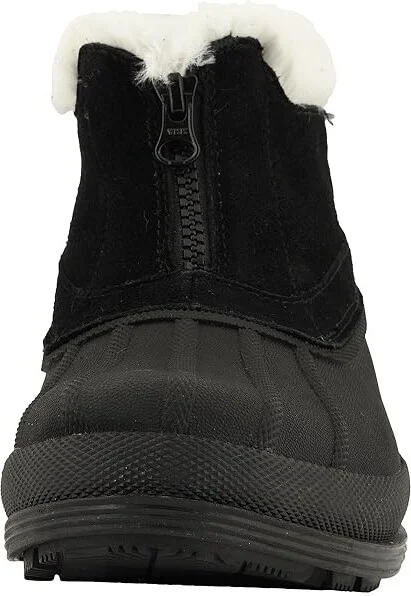Propet Lumi Ankle Zip Women's Boots Black/White : 6 XX (4E), Suede - Image 6