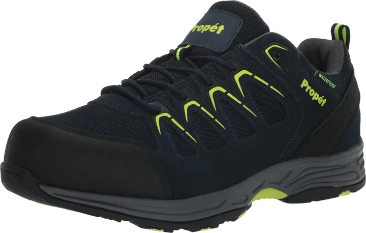 Propét Men's Cooper Waterproof Hiking Shoes Navy/Lime 11.5 X-Wide US
