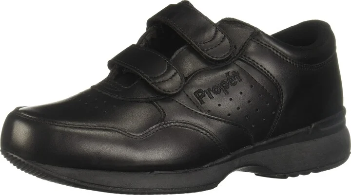 Propét Mens LifeWalker Strap Walking Walking Sneakers Athletic Shoes - Black - Size 9 D_M