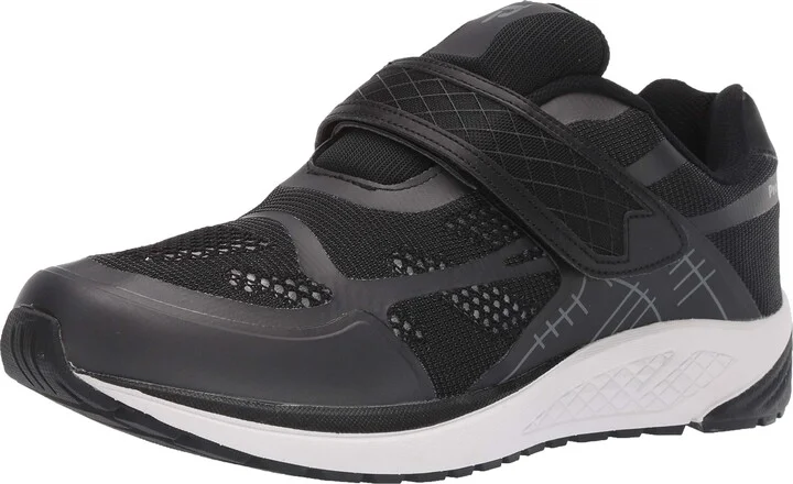 Propét Mens One Strap Walking Walking Sneakers Athletic Shoes - Black - Size 15 5E