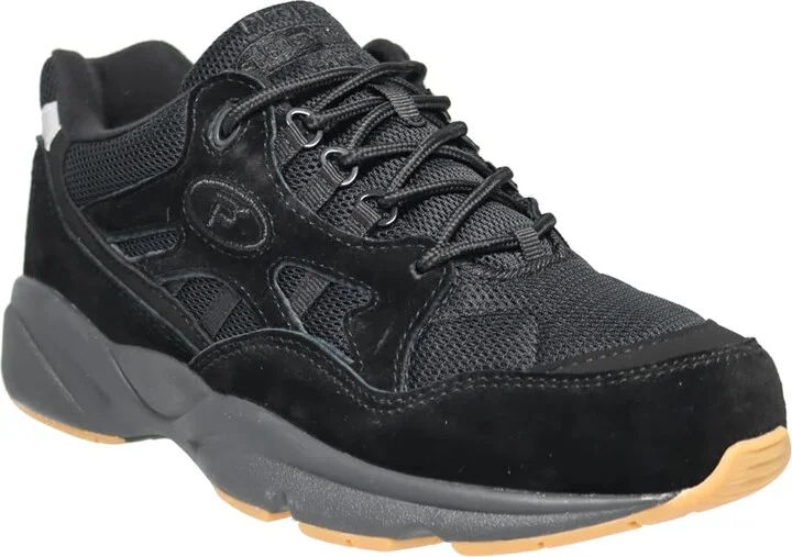 Propét Mens Stability Fusion Athletic Sneaker Black 8 Medium
