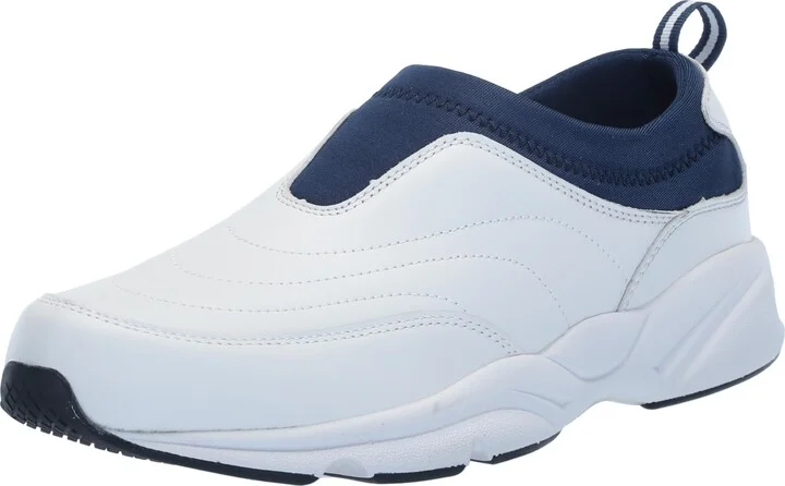 Propét Men's Stability Slip-on White/Navy 16 Medium US