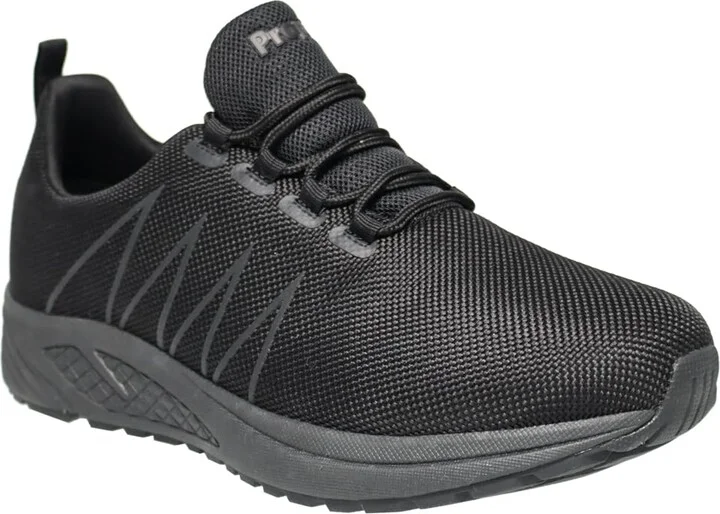 Propét Mens Tour Knit Trek Athletic Waterproof Sneaker Obsidian Black 15 Wide