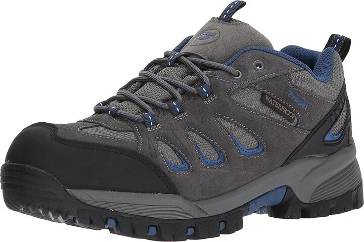 Propet Ridge Walker Low Men's Lace up casual Shoes Grey/Blue : 14 E (W), Suede/Synthetic - Image 2