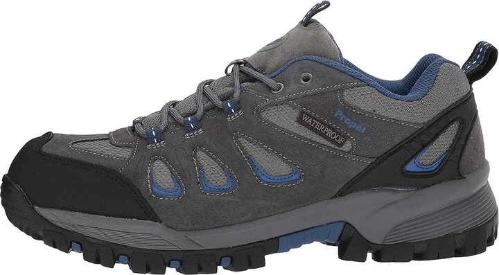 Propet Ridge Walker Low Men's Lace up casual Shoes Grey/Blue : 14 E (W), Suede/Synthetic - Image 7