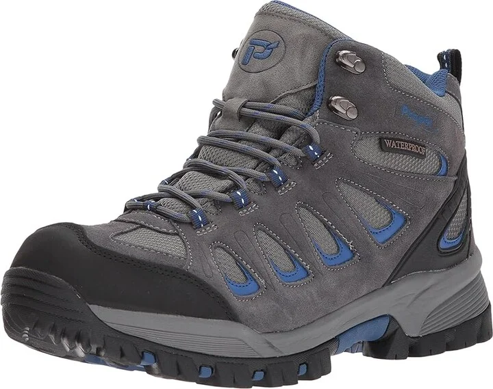 Propet Ridge Walker Men's Lace-up Boots Grey/Blue : 9.5 E (W), Suede/Textile - Image 2