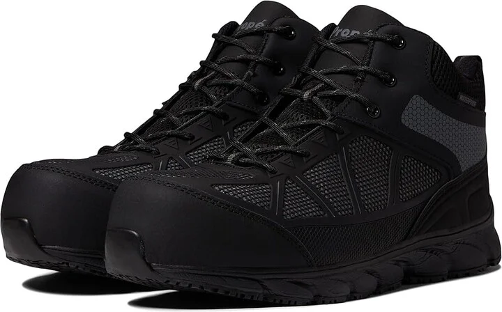 Propet Seeley Hi Men's Boots Black/Grey : 8 E (W), Textile/Leather