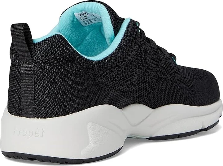 Propet Stability Fly Women's Lace up casual Shoes Black/Aqua : 8 M (B), Textile - Image 4
