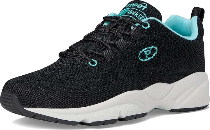 Propet Stability Fly Women's Lace up casual Shoes Black/Aqua : 8 M (B), Textile - Image 5