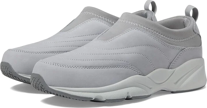 Propet Stability Slip-On Women's Shoes Grey : 7.5 XX (4E), Leather/Rubber