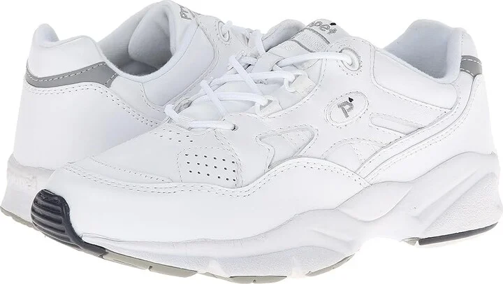 Propet Stability Walker Medicare/HCPCS Code = A5500 Diabetic Shoe Women's Walking Shoes White Leather : 5 M (B)