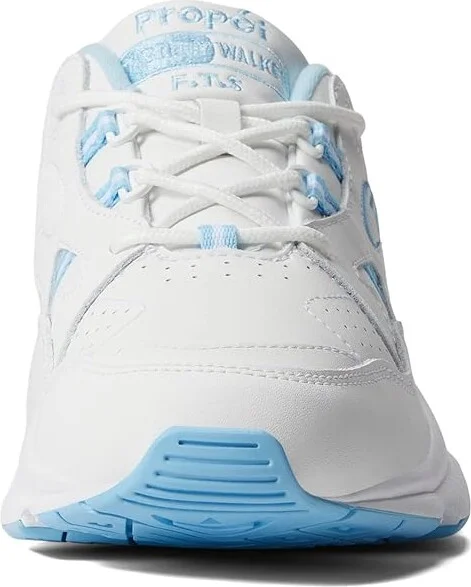 Propet Stability Walker Medicare/HCPCS Code = A5500 Diabetic Shoe Women's Walking Shoes White/Light Blue : 9.5 M (B), Leather - Image 5