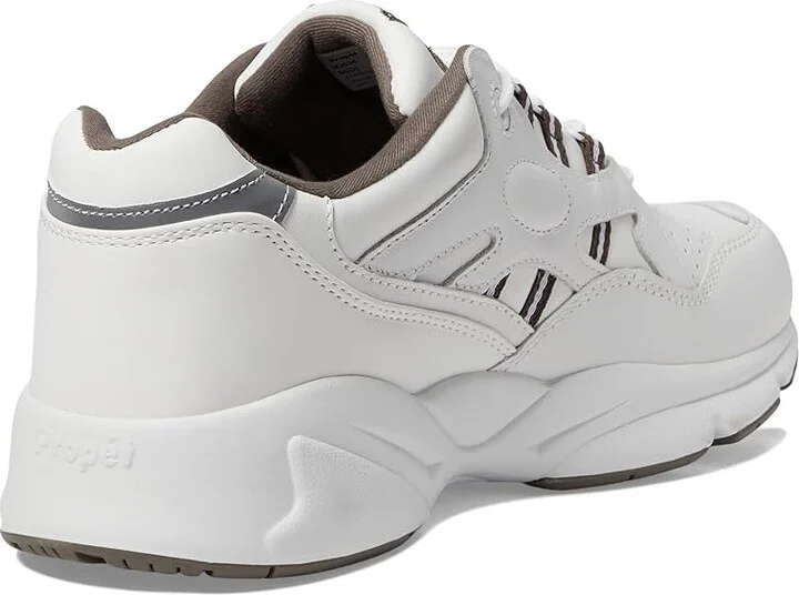 Propet Stability Walker Men's Shoes White/Taupe : 11.5 E (W), Suede - Image 4