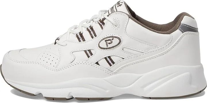 Propet Stability Walker Men's Shoes White/Taupe : 11.5 E (W), Suede - Image 6