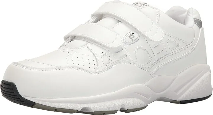 Propet Stability Walker Strap Men's Shoes White : 7.5 XX (5E), Leather - Image 2