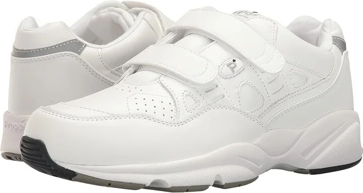 Propet Stability Walker Strap Men's Shoes White : 7.5 XX (5E), Leather