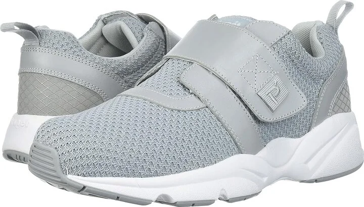 Propet Stability X Strap Men's Shoes Light Grey : 7 XX (5E), Leather/Textile