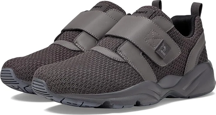 Propet Stability X Strap Men's Shoes Stone/Black : 10.5 XX (5E), Leather/Textile