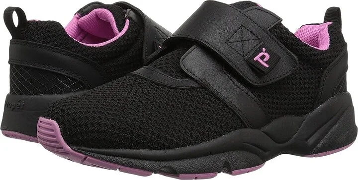 Propet Stability X Strap Women's Shoes Black/Berry : 6.5 XX (4E), Leather