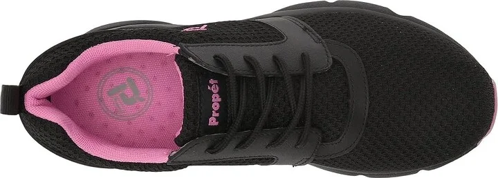 Propet Stability X Women's Shoes Black/Berry : 6 XX (4E), Leather - Image 3