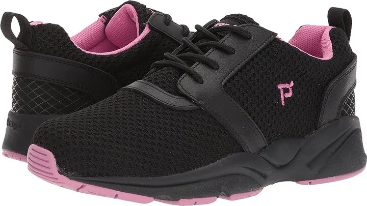 Propet Stability X Women's Shoes Black/Berry : 6 XX (4E), Leather