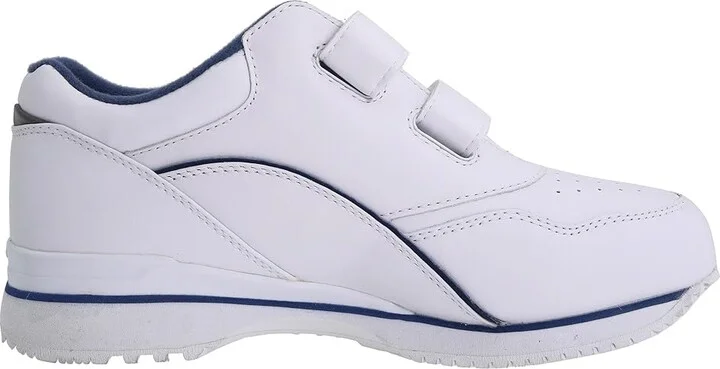 Propet Tour Walker Medicare/HCPCS Code = A5500 Diabetic Shoe Women's Shoes White/Blue : 6.5 M (B), Leather - Image 7