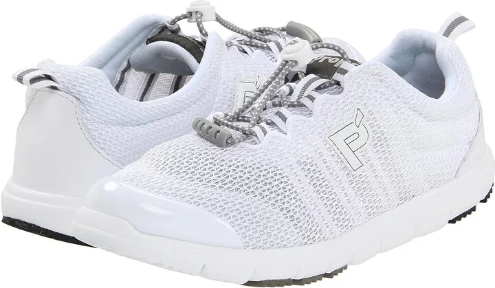 Propet Travel Walker II Women's Lace up casual Shoes White : 6.5 M (B), Canvas/Cotton/Synthetic