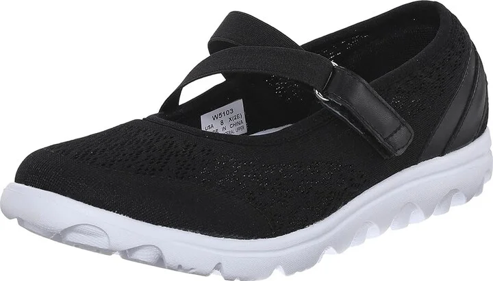 Propet TravelActiv Mary Jane Women's Shoes Black : 7 N (AA), Synthetic/Textile - Image 2