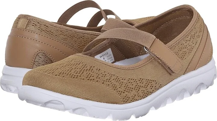 Propet TravelActiv Mary Jane Women's Shoes Honey : 7.5 N (AA), Synthetic/Textile