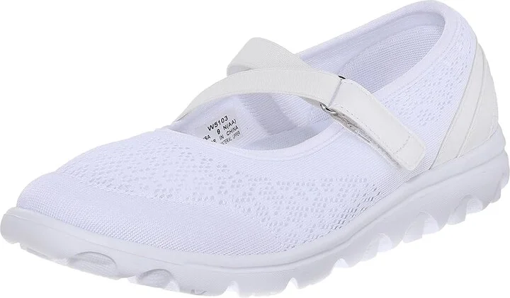 Propet TravelActiv Mary Jane Women's Shoes White : 8 N (AA), Synthetic/Textile - Image 2